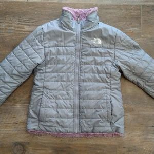Girls reversible The North Face Jacket, Size: Medium (no hood)